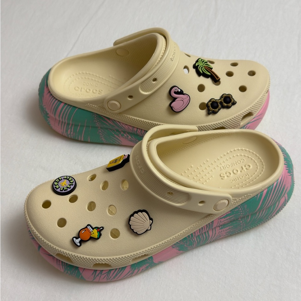 Crocs Classic Crush Spring Break Clog Women's Size 10 NWT Fun Chunky Comfy